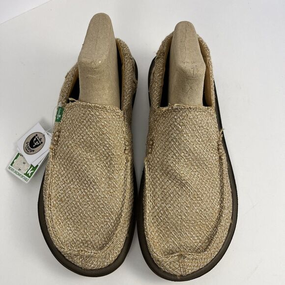 Sanuk Natural Hemp Chibalicious Sidewalk Surfer Shoes Men’s US 9/ EUR 42 New - Picture 1 of 10